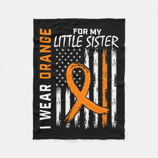 Couverture Polaire Pour Ma Petite Soeur Leucémie Cancer Sensibilisati (Devant)