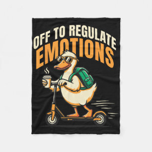 Couverture Polaire Pour réguler les émotions, trottinette d'oie drôle