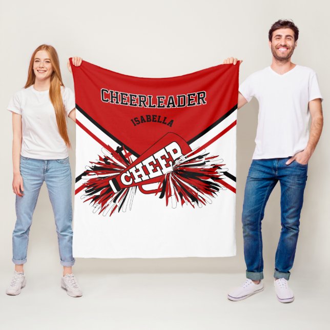 Couverture Polaire Pour une meneuse de claques - Rouge, Blanc & Noir  (En situation)