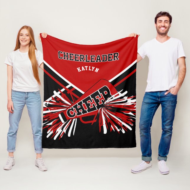 Couverture Polaire Pour une meneuse de claques - Rouge, Noir & Blanc  (En situation)