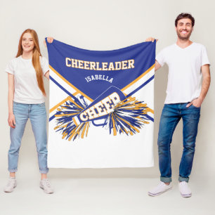 Couverture Polaire Pour une Pom-Pom Girl 📣 - Bleu, Or & Blanc 2
