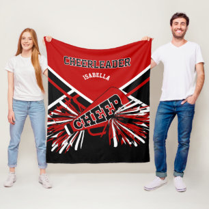 Couverture Polaire Pour une Pom-Pom Girl 📣- Rouge, Noir & Blanc 2