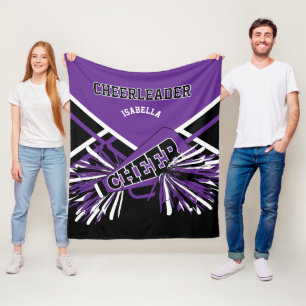 Couverture Polaire Pour une Pom-pom girl 📣 - violet, blanc et noir