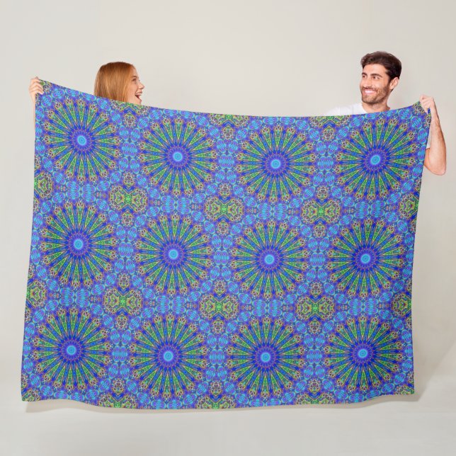 Couverture Polaire Power Mandala Motif sans couture 6 (En situation)