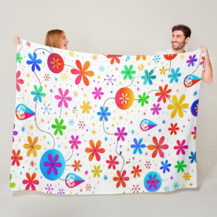 Couverture Polaire Prairie en Fleur