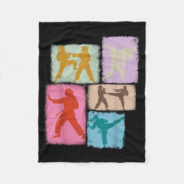 Couverture Polaire Praticienne de karaté Collage Femmes Enfants Sense (Devant)