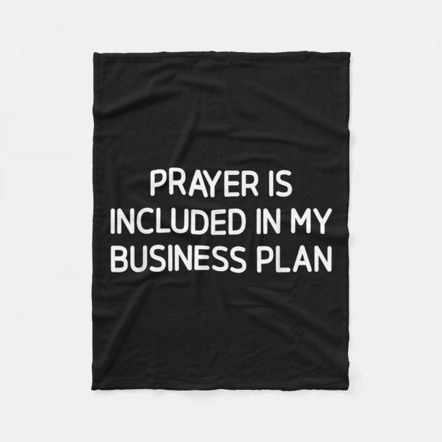 Couverture Polaire Prayer Is Included In My Business Plan, Motivation (Devant)