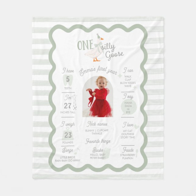 Couverture Polaire Premier anniversaire de One Silly Goose (Devant)