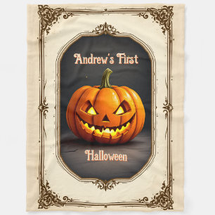 Couverture Polaire Premier Citrouille Halloween Éffrayant Personnalis