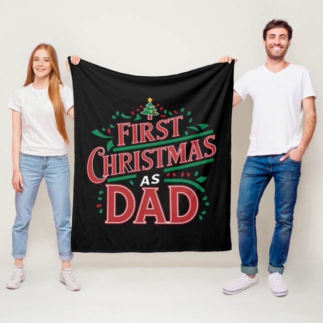 Couverture Polaire Premier Noël Comme Papa Correspondait Noël (En situation)