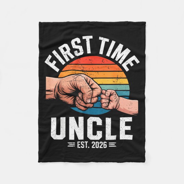 Couverture Polaire Première fois Oncle Est 2026 Annonce de bébé Super (Devant)