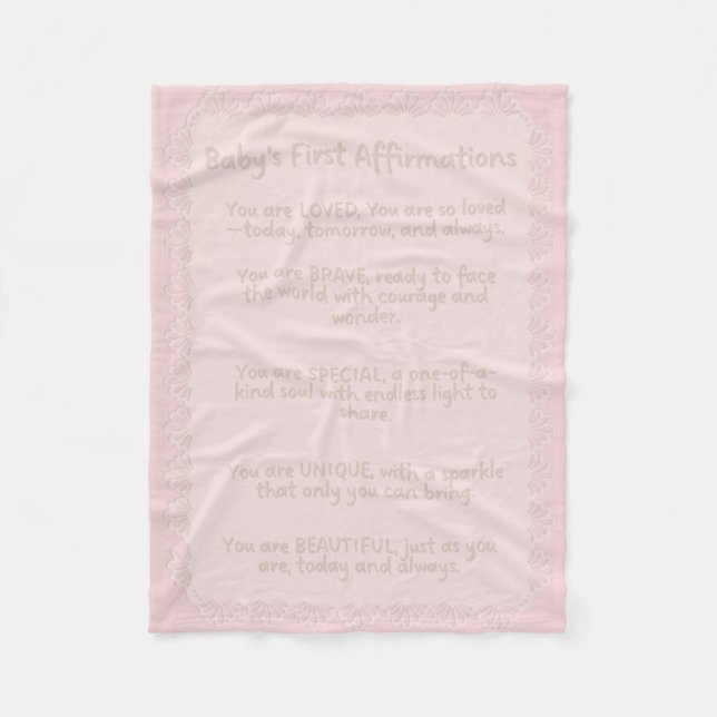 Couverture Polaire Premières affiliations de bébé | Paroi de pépinièr (Devant)