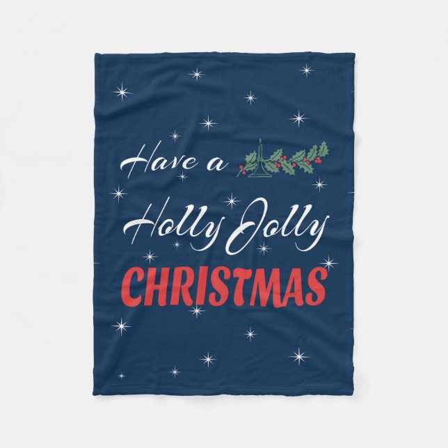 Couverture Polaire Prenez un Holly Jolly Christmas (Devant)