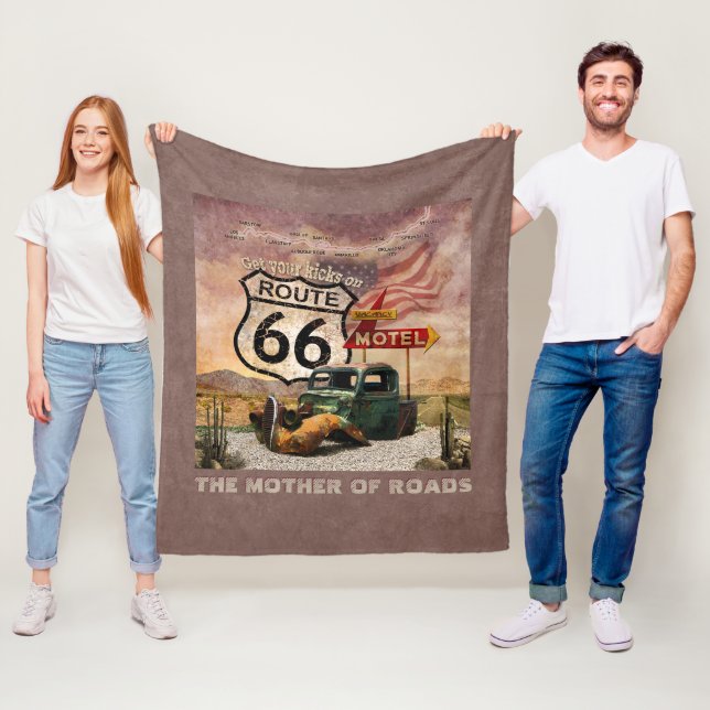 Couverture Polaire Prenez vos pieds sur la route 66 (En situation)