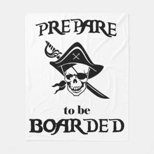 Couverture Polaire Préparez-vous à embarquer Crâne et épée de pirate