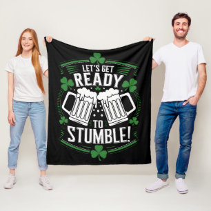 Couverture Polaire Préparons-nous à trébucher Drôle de St Patrick's D