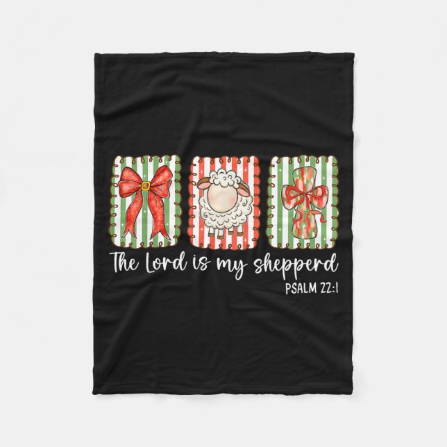 Couverture Polaire Preppy Christian Bible Verse The Lord Is My Shephe (Devant)