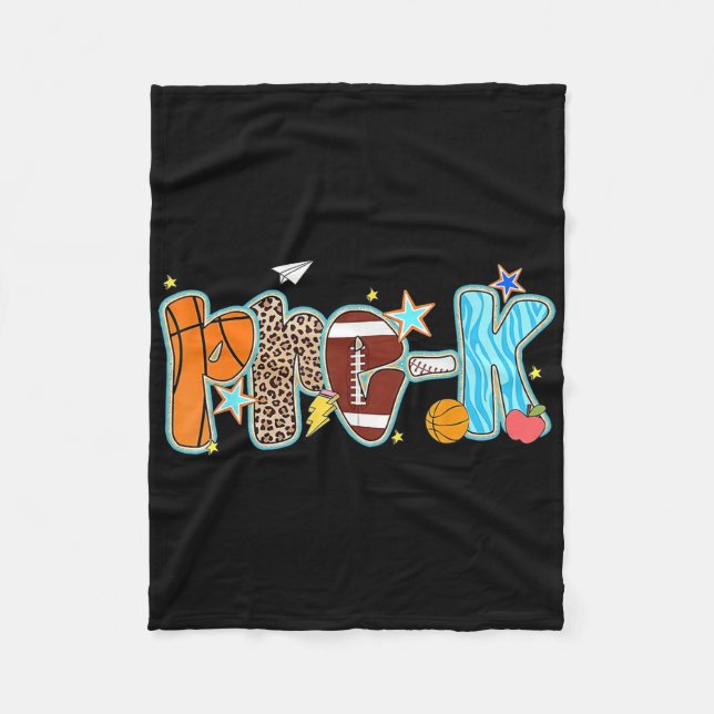 Couverture Polaire Preschool Pre-k Boy Baseball Basketball Football S (Devant)