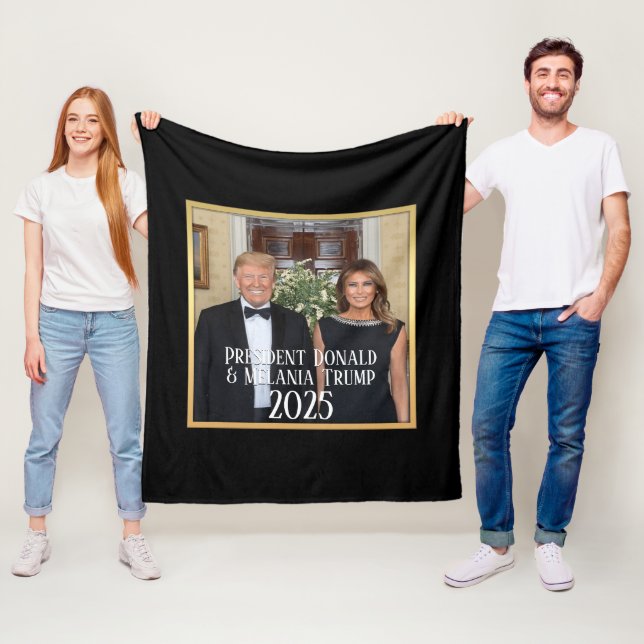 Couverture Polaire Président Donald Trump & Melania Elegant 2020 (En situation)
