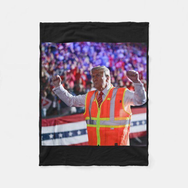 Couverture Polaire President Trump Garbyge Truck Worker Vest Mega 202 (Devant)
