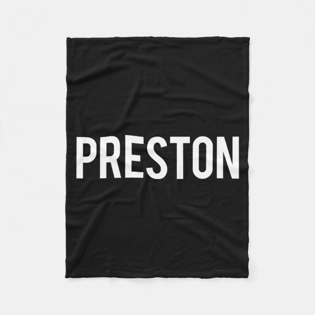 Couverture Polaire Preston - Cool New Funny Name Fan Gift Tee  (Devant)