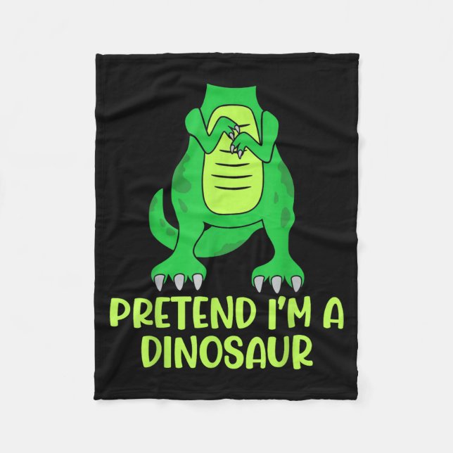 Couverture Polaire Pretend I’m A Dinosaur Costume Lazy Halloween  (Devant)