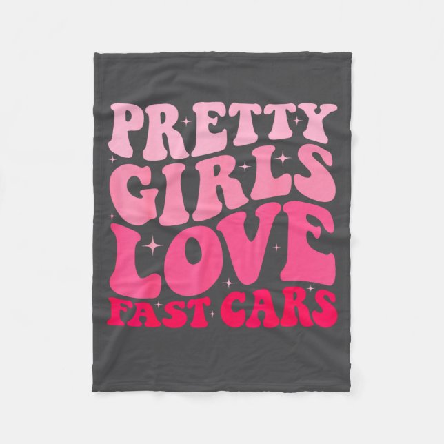 Couverture Polaire Pretty Girls Love Fast Funny Saying Jokes Retro Gr (Devant)