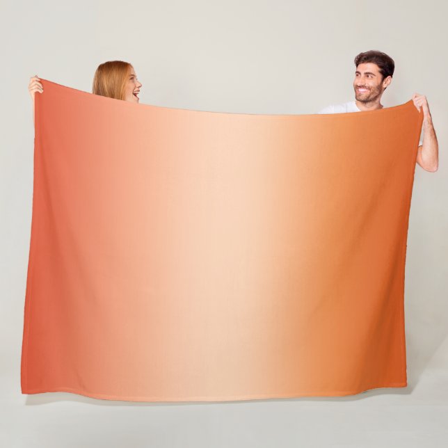 Couverture Polaire Pretty Ombre Hot Summer Orange & Apricot Gradient (En situation)