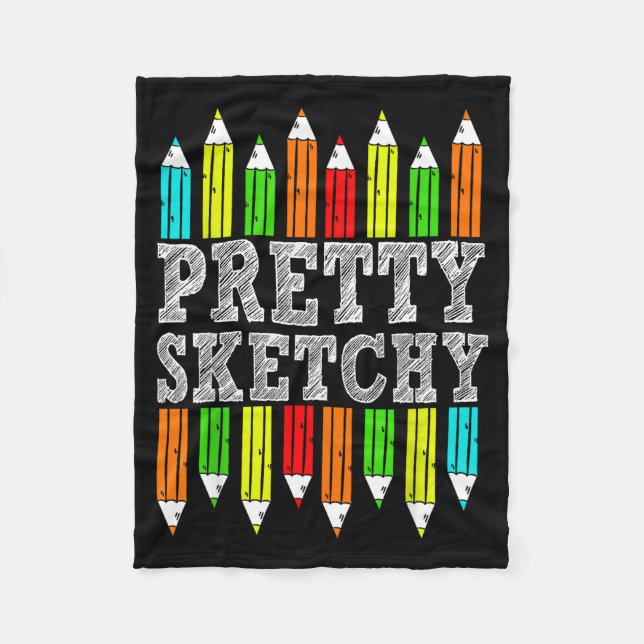 Couverture Polaire Pretty Sketchy Artist Drawing Humor Sketching Colo (Devant)