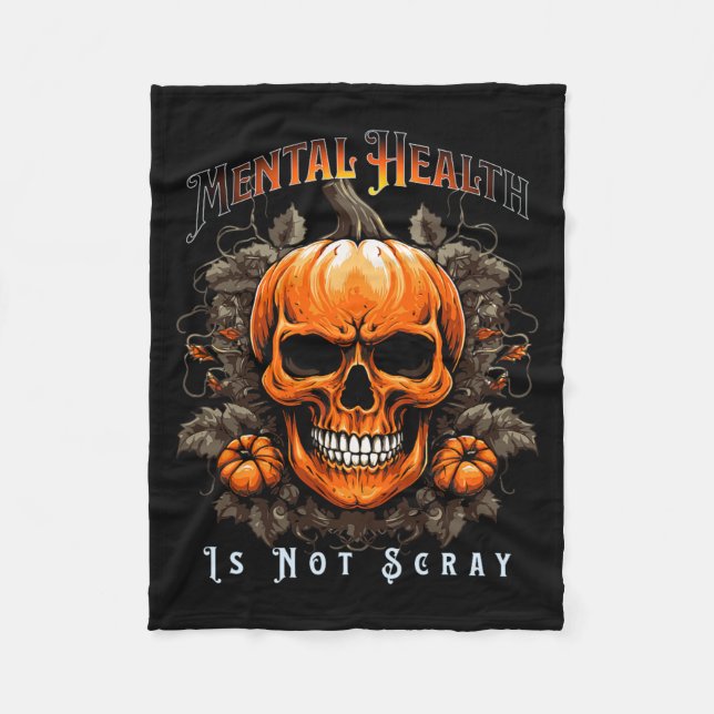 Couverture Polaire Prévention de la santé mentale squelette d'Hallowe (Devant)