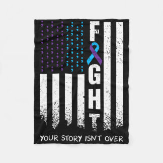 Couverture Polaire Prévention du suicide ribbon Combattre Amérique