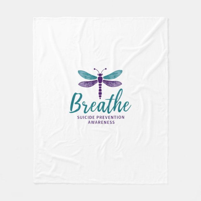 Couverture Polaire Prévention du suicide santé mentale Breathe Dragon (Devant)