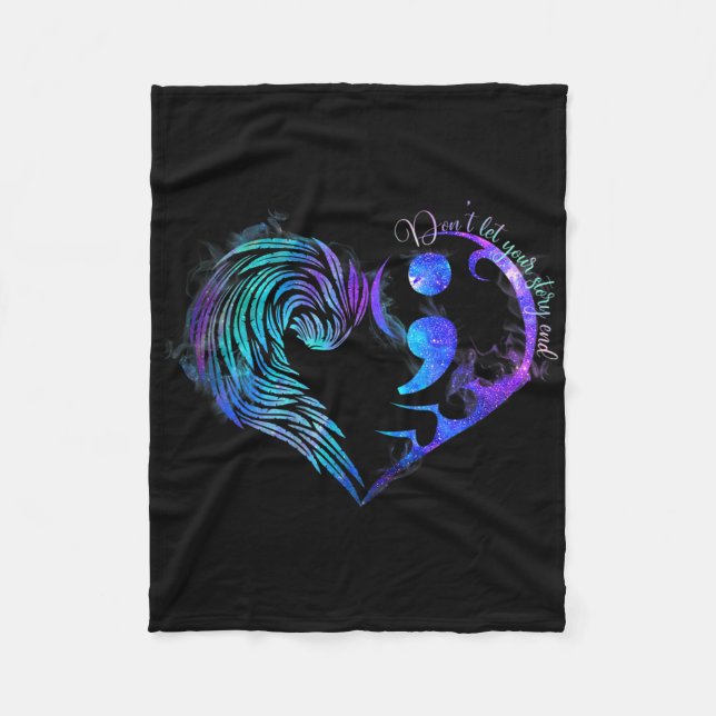 Couverture Polaire Prévention du suicide Sensibilisation Turquoise Pu (Devant)