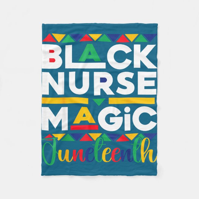 Couverture Polaire Pride black nurse magic juneteenth black history (Devant)