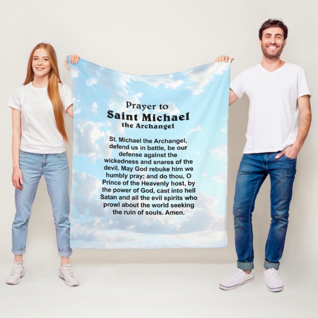 Couverture Polaire Prière catholique pour la protection et le courage (En situation)