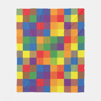 Couverture Polaire Prière de contrôle de buffle arc-en-ciel Plaid