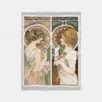 Primroses et plume, Mucha