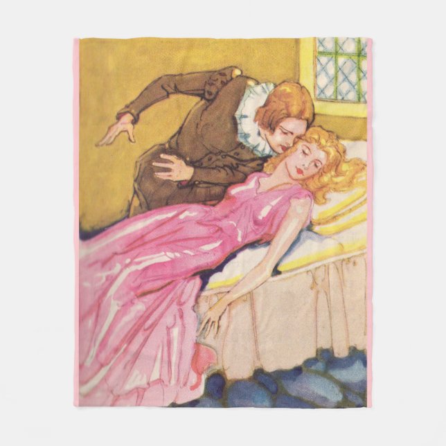 Couverture Polaire Prince Charming baiser Beauté dormante (Devant)