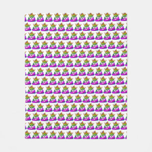 Couverture Polaire Princesse Crown Rainbow Emoji Poop
