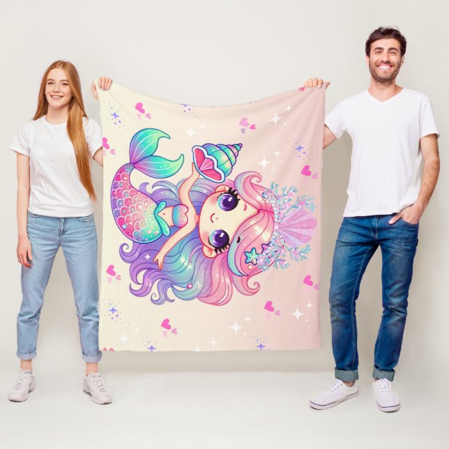 Couverture Polaire Princesse Mermaid Blanket (En situation)