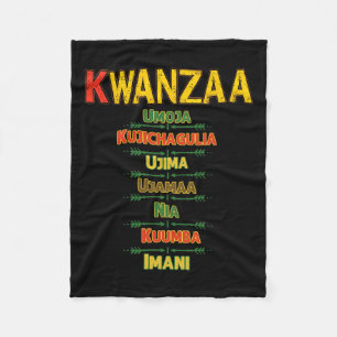 Couverture Polaire Principes de Kwanzaa Célébration afro-américain He