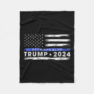 Couverture Polaire Pro Trump 2024 Retour La Ligne Bleue Bleue Légère