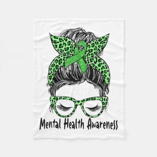 Couverture Polaire Problèmes de santé mentale Bun Sensibilisation à l (Devant)