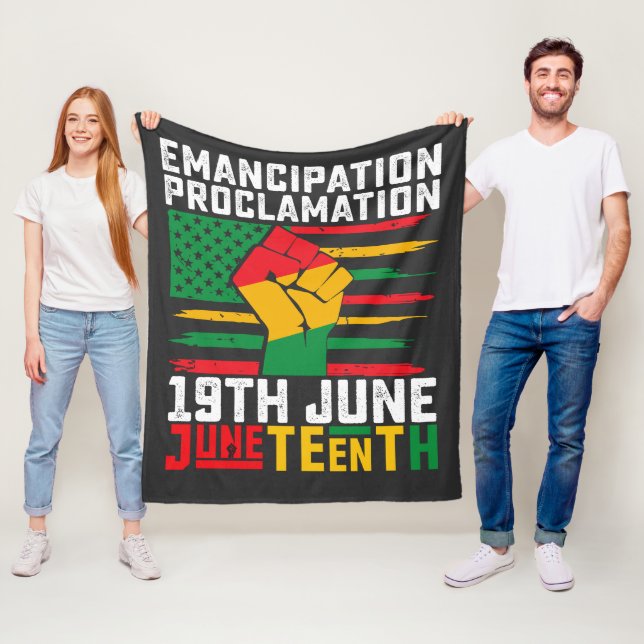 Couverture Polaire Proclamation d'émancipation Juneteenth Liberté noi (En situation)