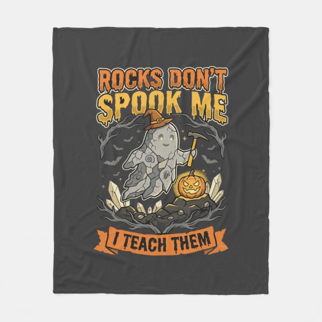 Couverture Polaire Prof de géologie d'Halloween épouvante (Devant)