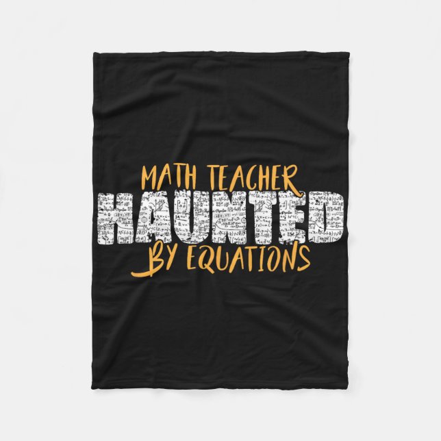 Couverture Polaire Prof de maths Amateur de maths effrayant Halloween (Devant)