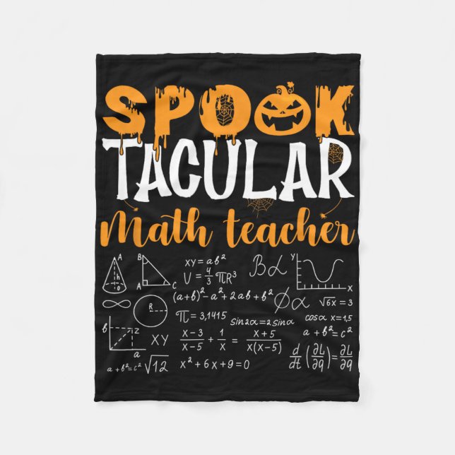 Couverture Polaire Prof de maths Amateur de maths effrayant Halloween (Devant)