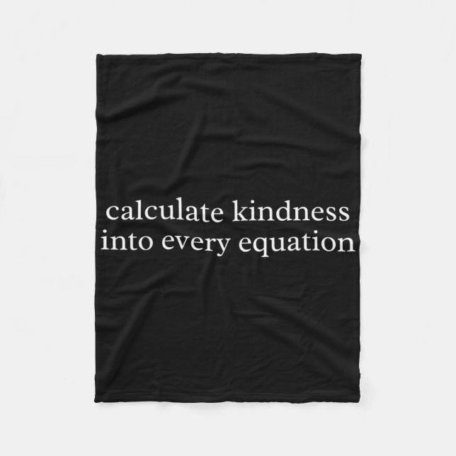 Couverture Polaire Prof de maths Calculez la gentillesse dans chaque  (Devant)