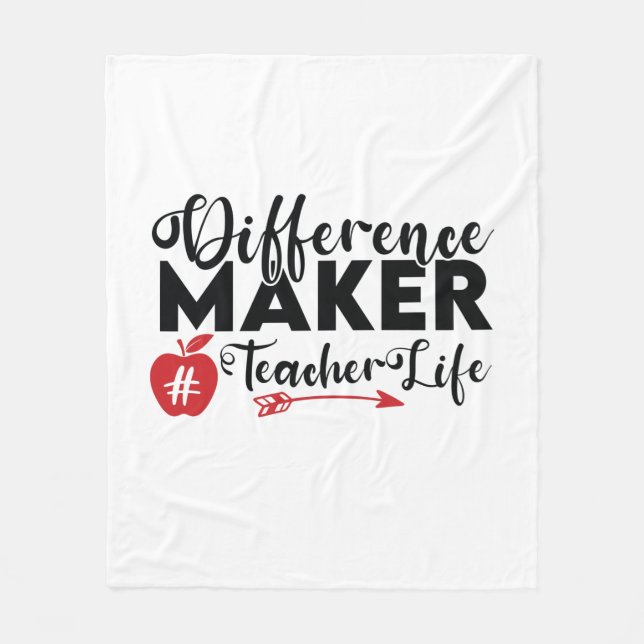 Couverture Polaire Professeur Art Différence Maker Vie de l'enseignan (Devant)