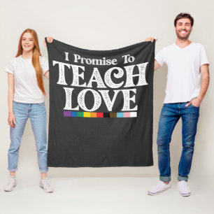 Couverture Polaire Professeur de fierté LGBT Je promets d'enseigner l